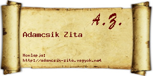 Adamcsik Zita névjegykártya